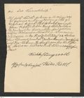 Nachlass Franz Steindachner, Blatt (Vermächtnis) von Hans Köttl an Franz Steindachner (14.06.1905), Inv.Nr. 273.01, Seite 1